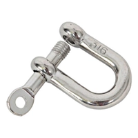 Stainless Steel D Shackle with Captive Pin Thumbnail Stainless Steel D Shackle with Captive Pin