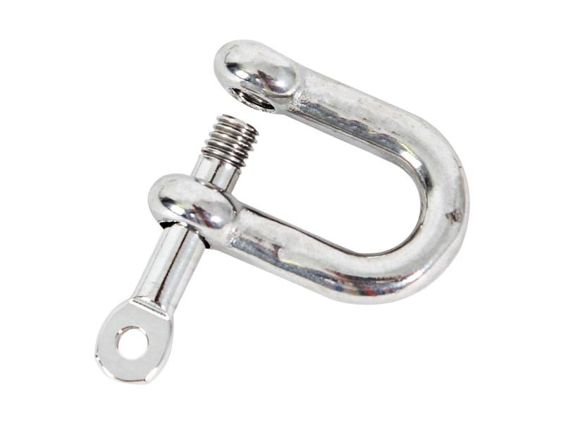 AISI 316 Stainless Steel D Shackle with Removable Pin 4mm