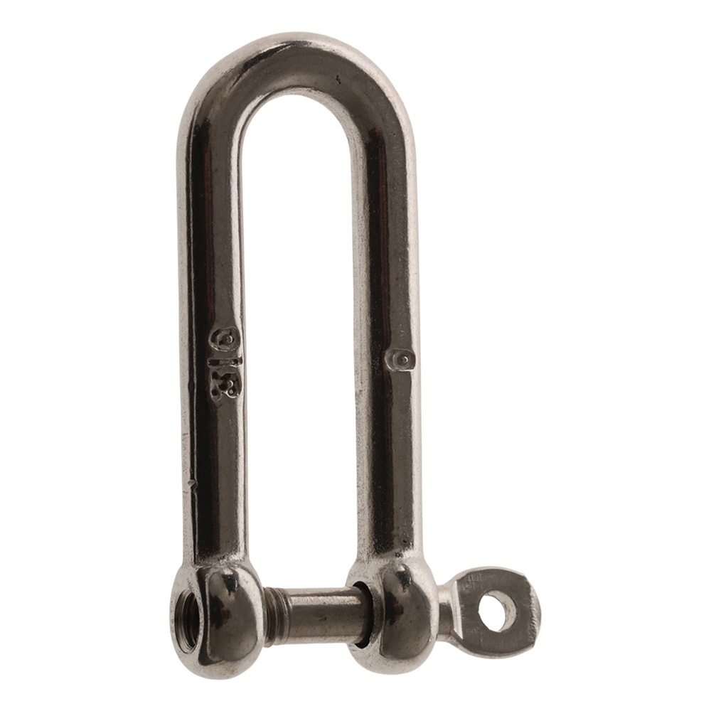 Stainless D-Shackle Long Removable Pin 6mm