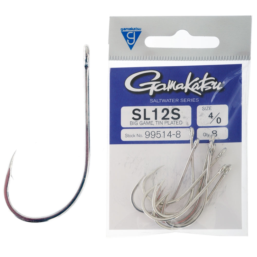 Gamakatsu SL12S Big Game Saltwater Fly Hooks 4/0 Qty 7