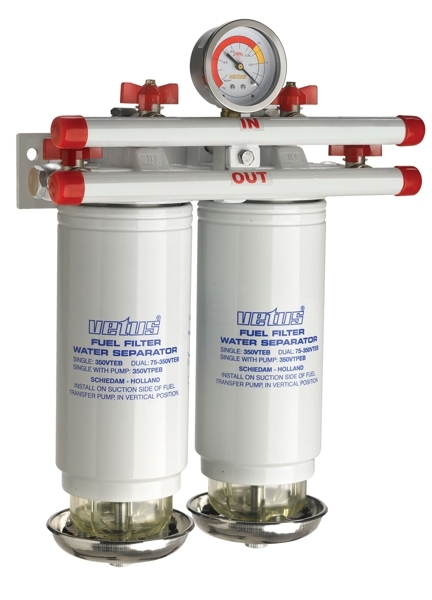 VETUS Double Fuel/Water Separator 10 Micron 460 L/H