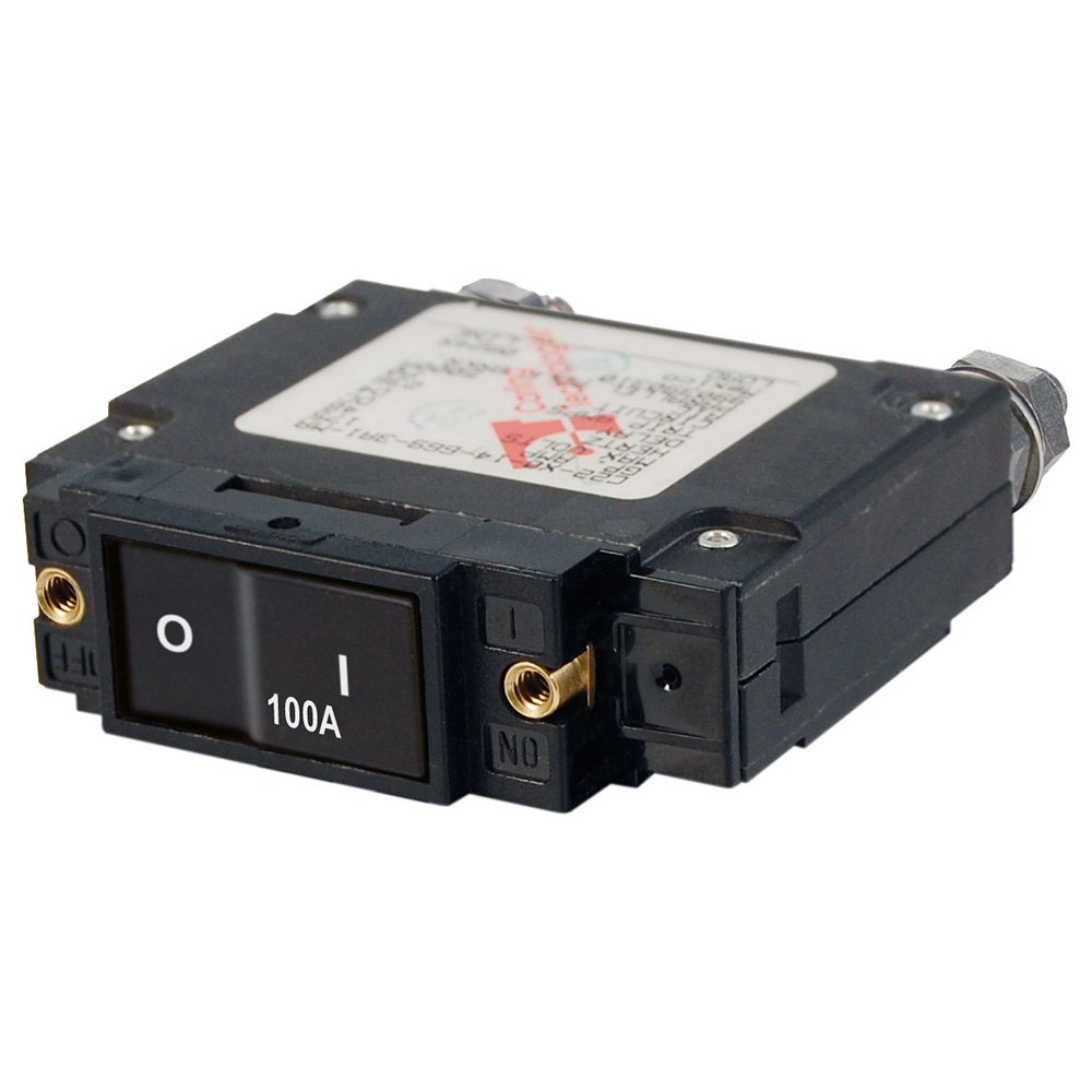 Blue Sea C-Series Flat Rocker Circuit Breaker Single Pole 100A