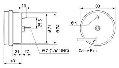 Hella Marine 83mm Round LED Safety DayLight/Front Position/Direction Indicator Lamp 12v