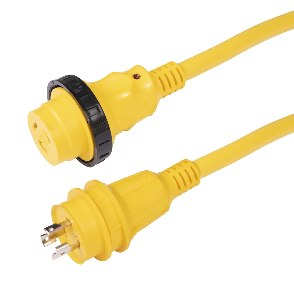 Marinco Cordset 30A 125V 75ft Yellow