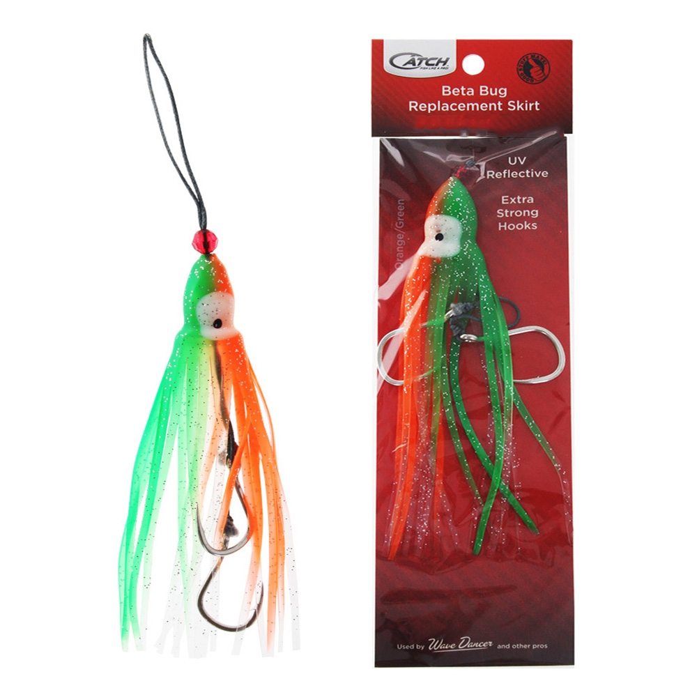 Catch Beta Bug Replacement Assist Rigs 135mm Orange/Green Qty 1