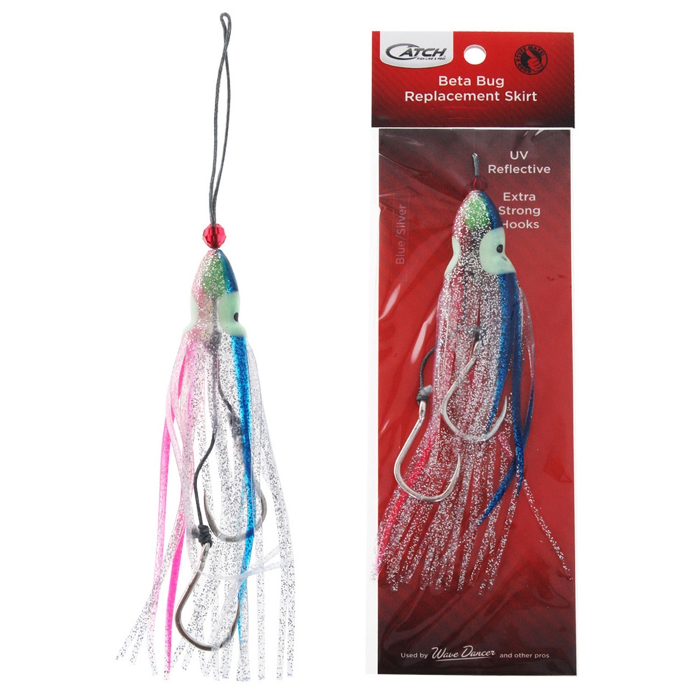 Catch Beta Bug Replacement Assist Rigs 155mm Blue/Silver Qty 1