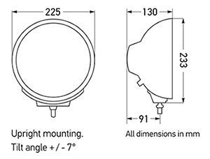 Hella Marine Rallye 4000 LED Satin Black Narrow Beam Driving Lamp