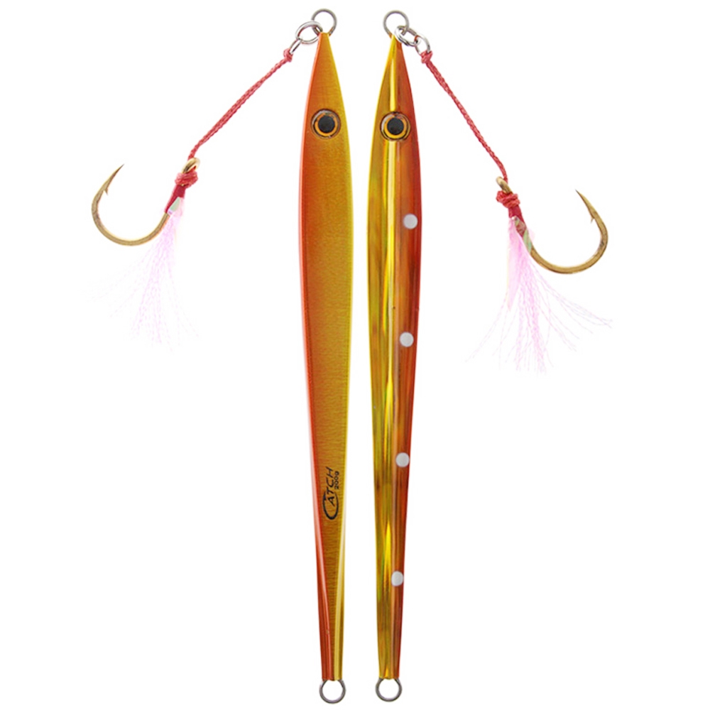 Catch Long John Slider Jig 200g Orange Assassin