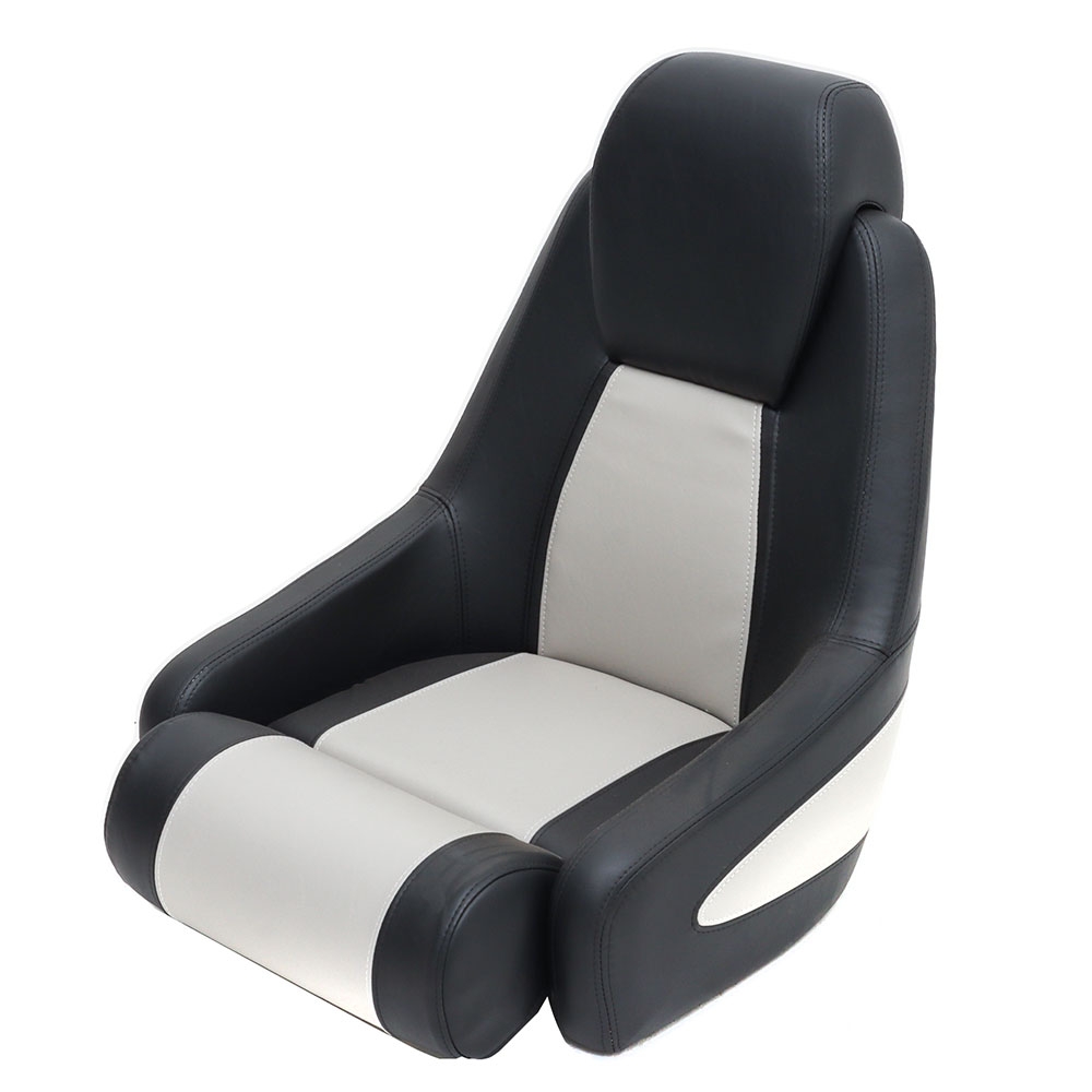BLA High Back Captain's Seat Black with Grey Trim