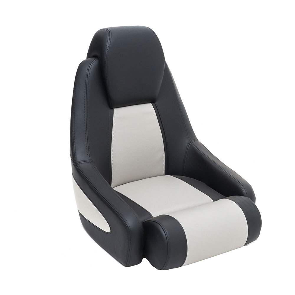 BLA High Back Captain's Seat Black with Grey Trim