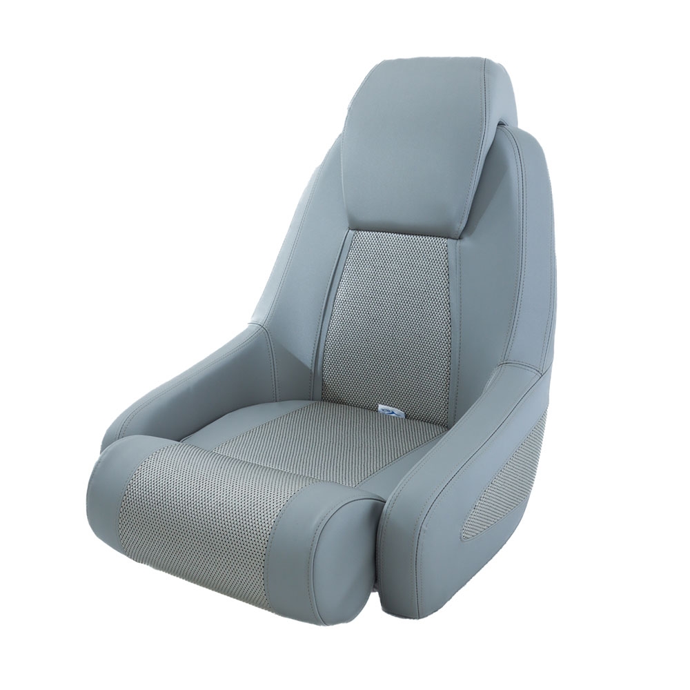 BLA High Back Captain's Seat Pewter with Dark Silver Trim