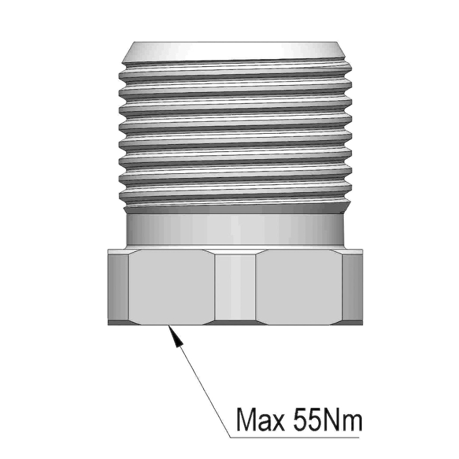 AC Antennas N295F 1in Male Bolt for 1in-14 TPI Ferrule Antennas