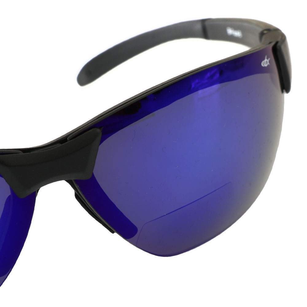 CDX Bi-Cyclo Smoke Polarised Bifocal Sunglasses Blue Revo Frame