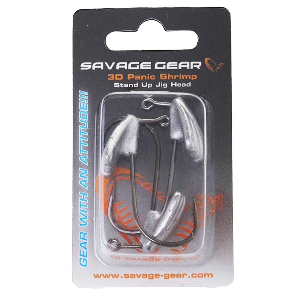  Savage Gear 3D Panic Shrimp Stand Up Jig Head 1/2oz Qty 3