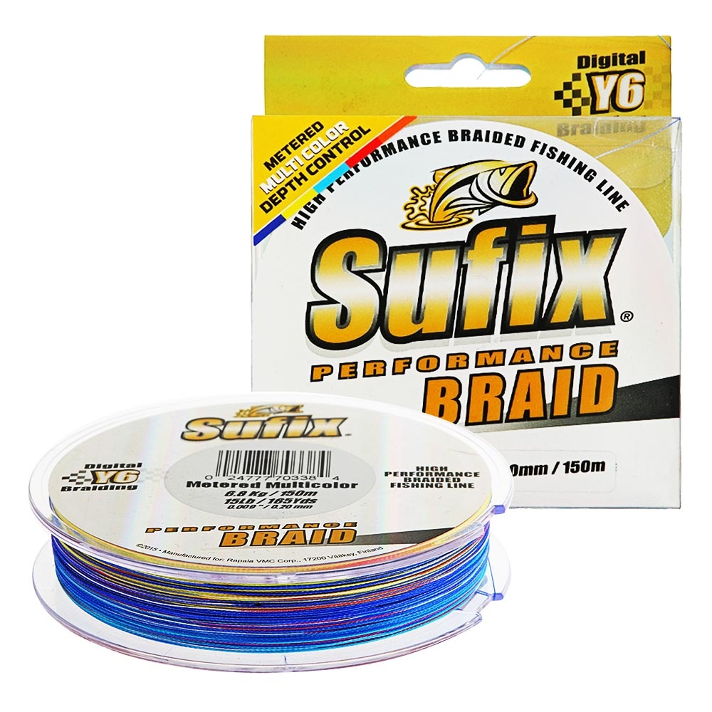Sufix Performance Multi-Colour Braid 150m 15lb 0.20mm