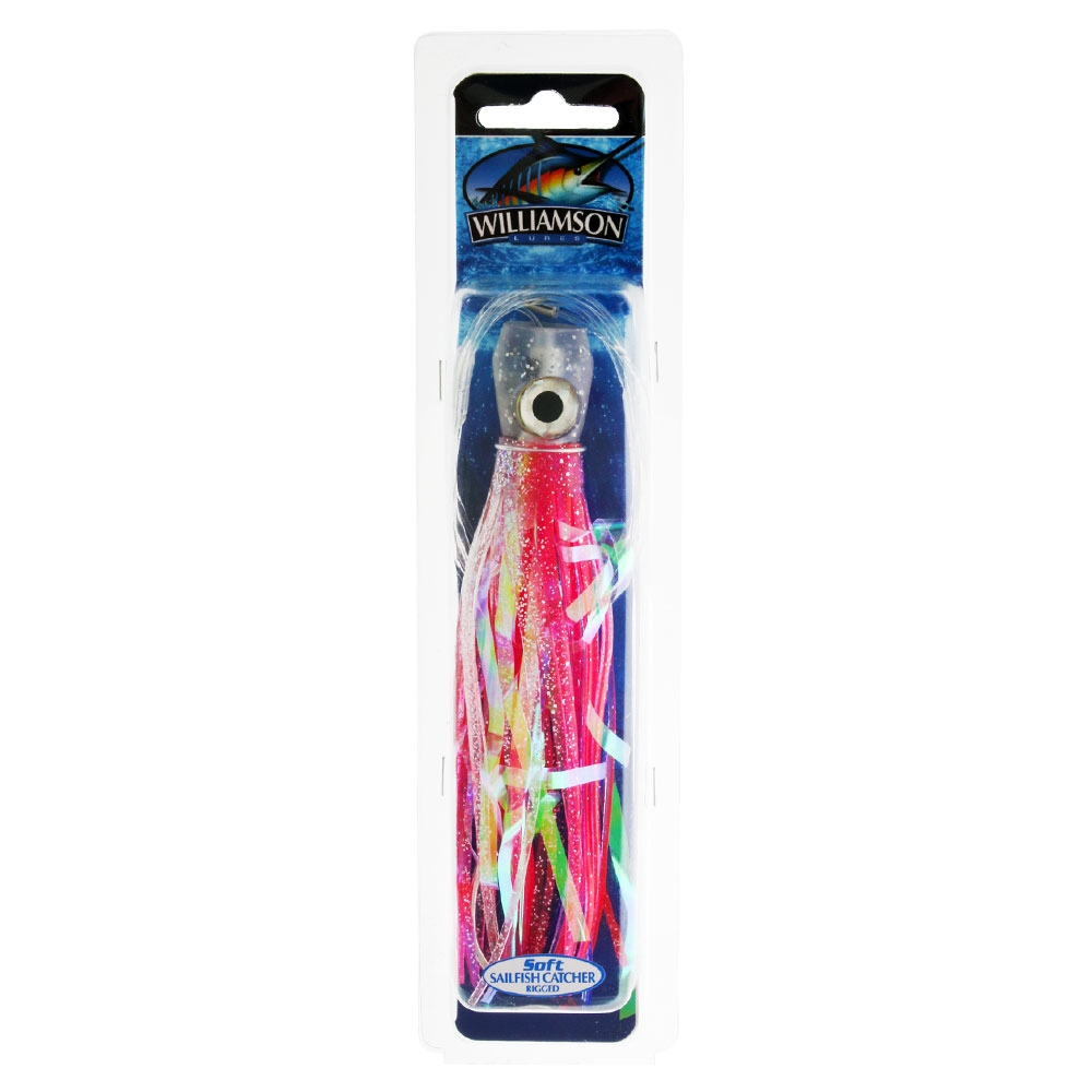 Williamson Softhead Tuna Lure Rigged 5.5in Black Pink Silver