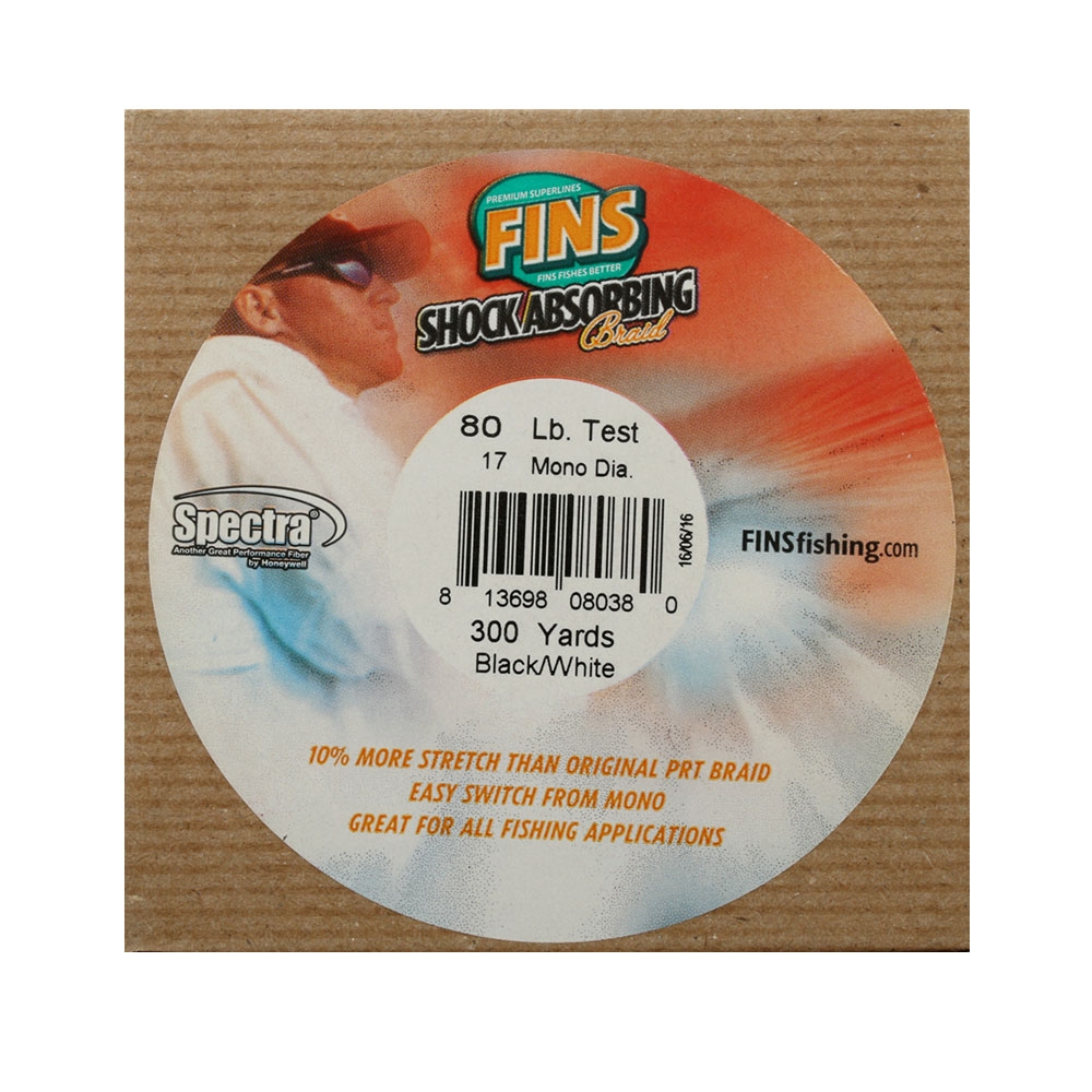 FINS Shock Absorbing Spectra Braid 300yd 80lb