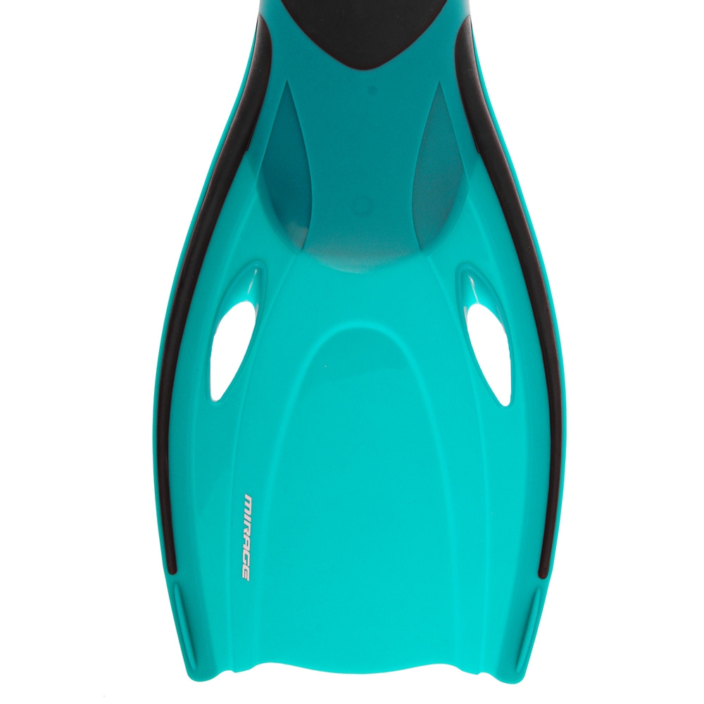 Mirage Mission Adult Dive Mask Snorkel and Fins Set Teal L/XL