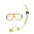 Mirage Cruise Adult Silicone Dive Mask and Snorkel Set Yellow