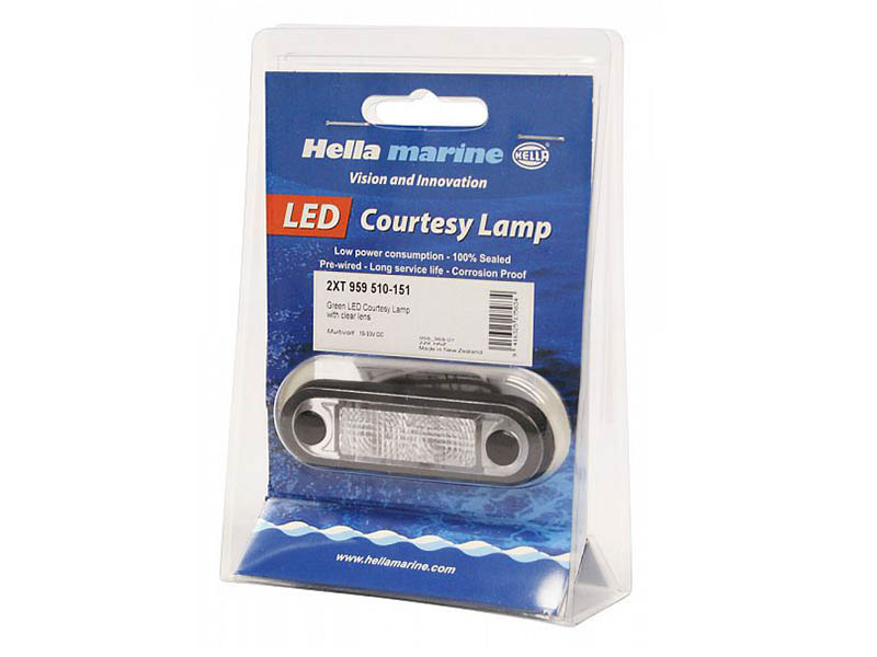Hella Marine 0.5w LED Courtesy Lamp Wide Rim Rectangular