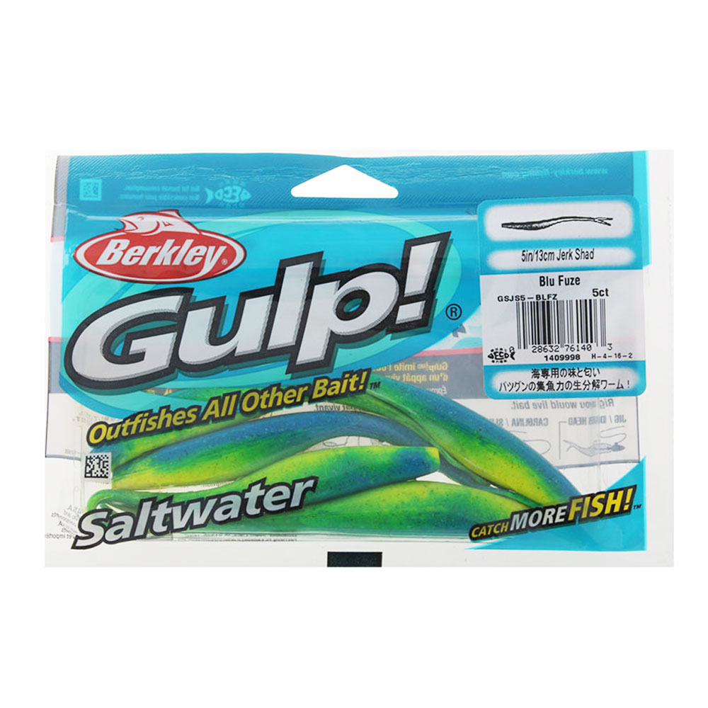 Berkley Gulp Jerk Shad Soft Bait 13cm Blue Fuze