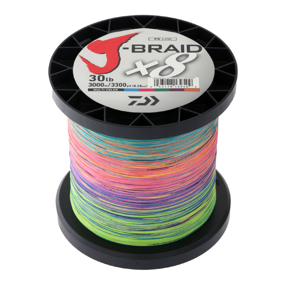 Daiwa X8 J-Braid Multi-Colour 3000m 30lb 0.28mm