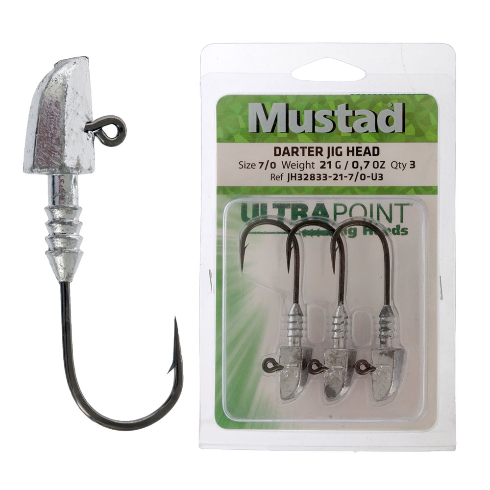 Mustad Darter Jig Heads Size 7/0 21g Qty 3
