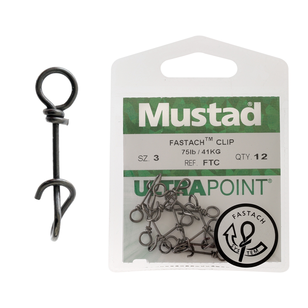 Mustad Ultra Point FTC Fastach Clip 3 Qty 12