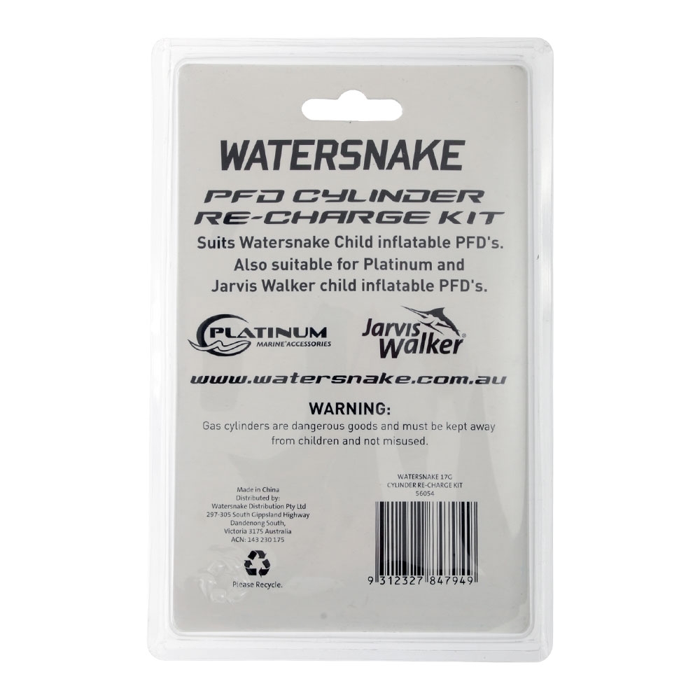 Watersnake Child PFD Cylinder Recharge Kit 17g