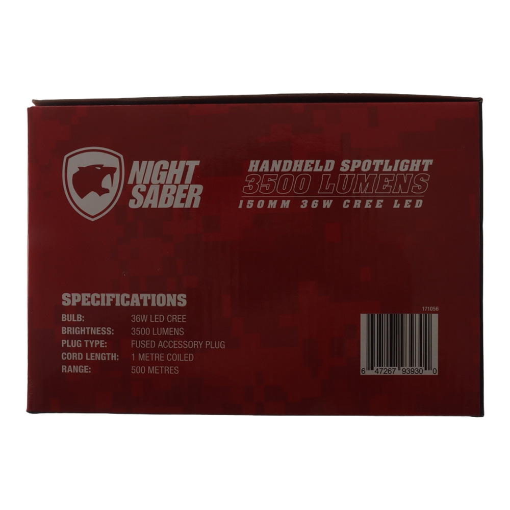 Night Saber 3500lm Handheld LED Spotlight 36w