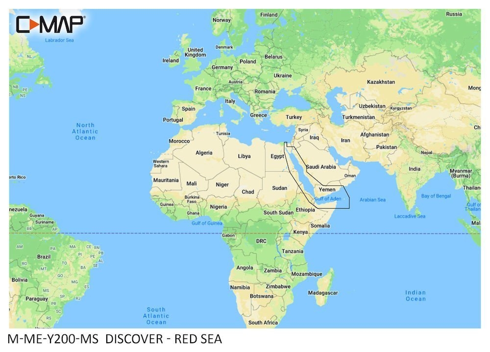 C-MAP DISCOVER M Africa / Mediterranean / Middle East Chart Card MSD