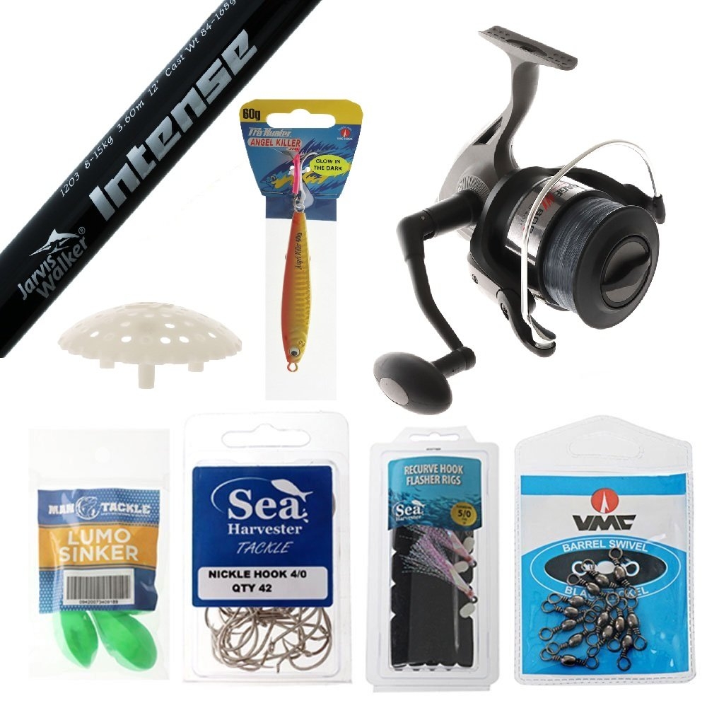 Jarvis Walker Rampage 800 Intense Surfcasting Combo with Line and Tackle 12ft 8-12kg 3pc