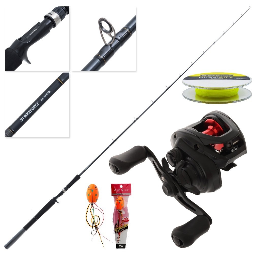 Daiwa PR100 Eliminator SJ Slow Jig Combo with Braid and Lure 6ft 6in PE1-2 1pc