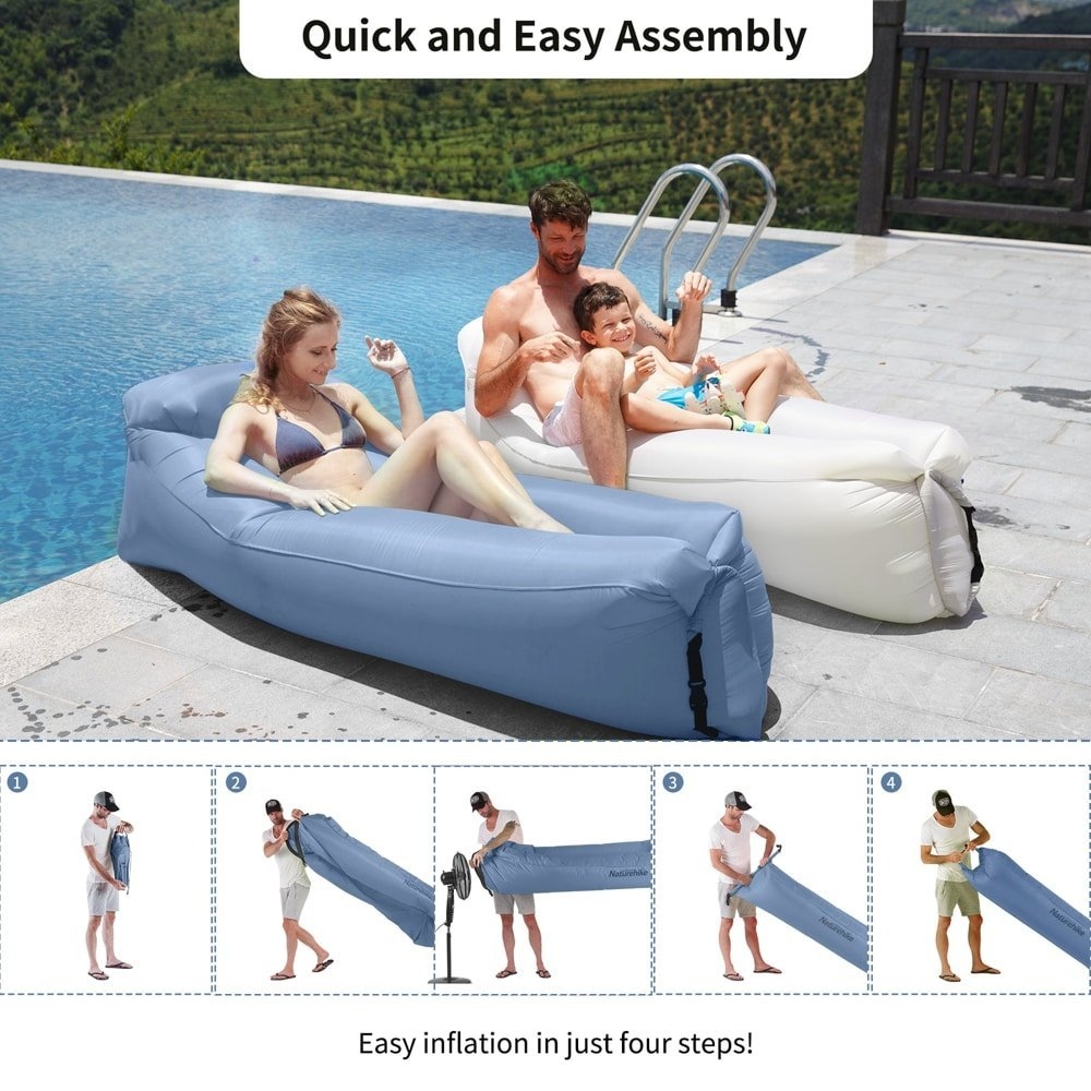 Naturehike Double Lazy Inflatable Sofa with Pillow Grey