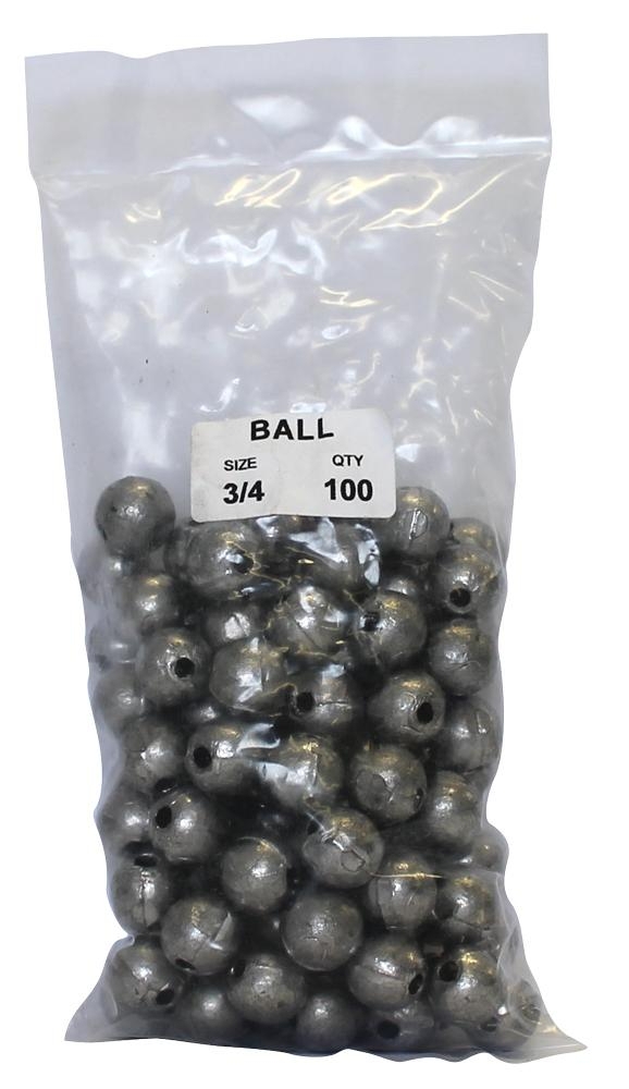Ball Sinkers Bulk Pack 3/4oz Qty 100