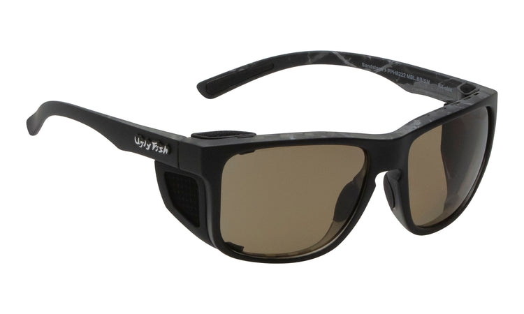 Ugly Fish Sandstorm PPH8222 Polarised Sunglasses Matte Black Frame Yellow/Smoke Photochromic Lens