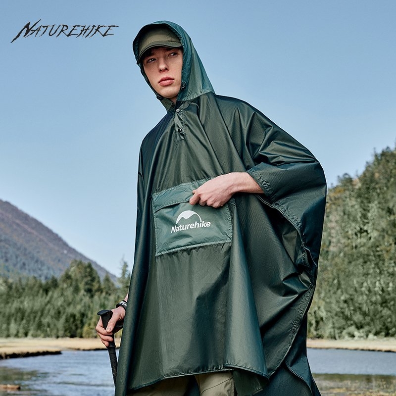 Naturehike Waterproof Rain Poncho Army Green