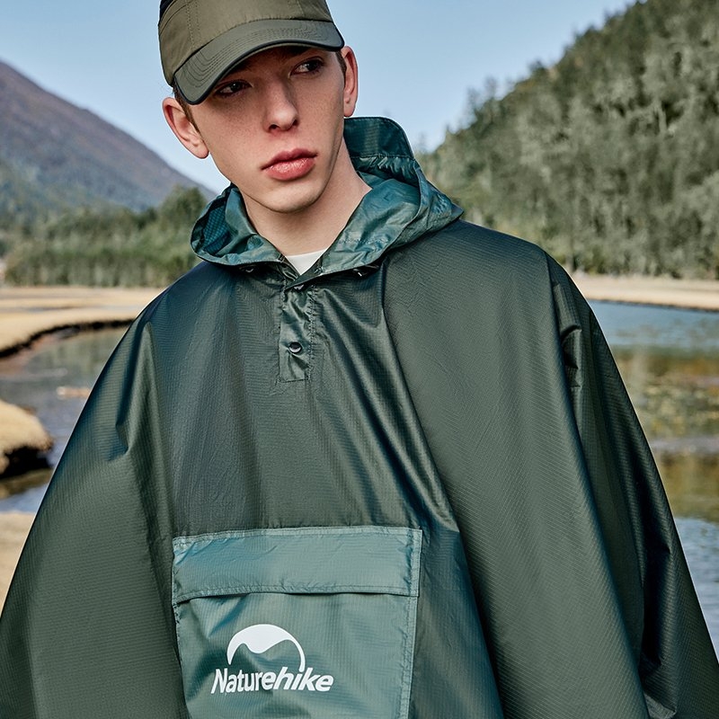 Naturehike Waterproof Rain Poncho Army Green