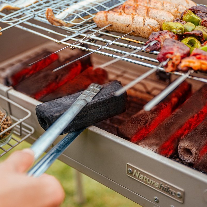 Naturehike Folding Charcoal BBQ Fire Grill Grey 14-Piece Package