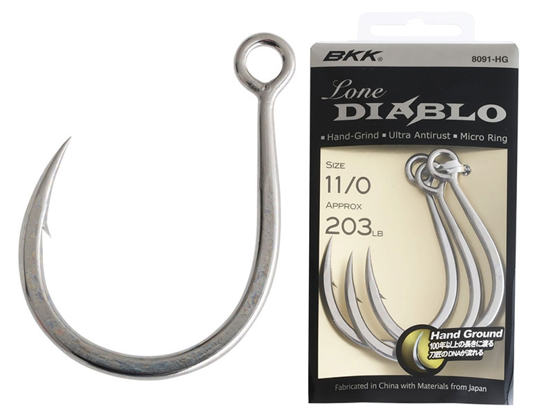 BKK Lone Diablo Inline Single Hook 11/0 Qty 3