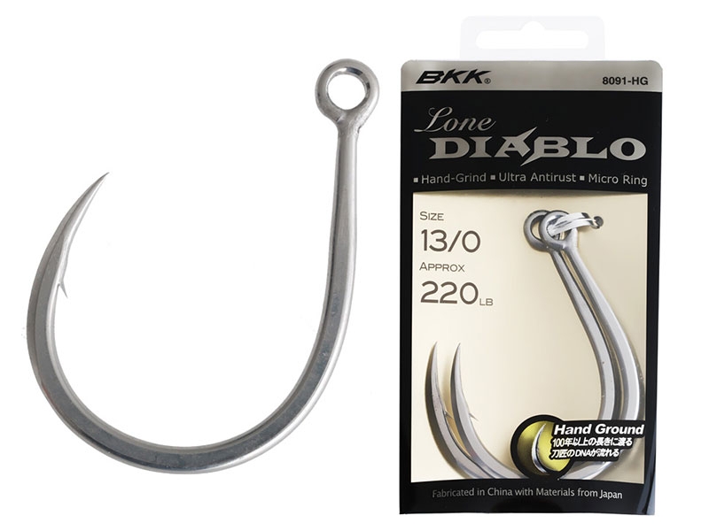 BKK Lone Diablo Inline Single Hook 13/0 Qty 2
