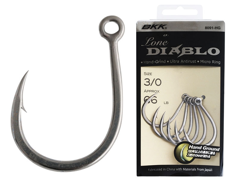 BKK Lone Diablo Inline Single Hook 3/0 Qty 6