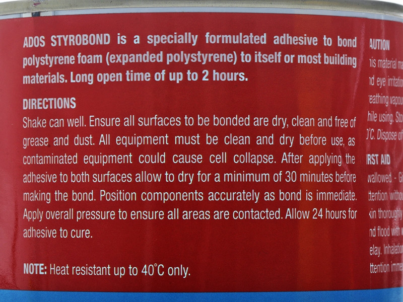 ADOS Styrobond Polystyrene Adhesive 500ml