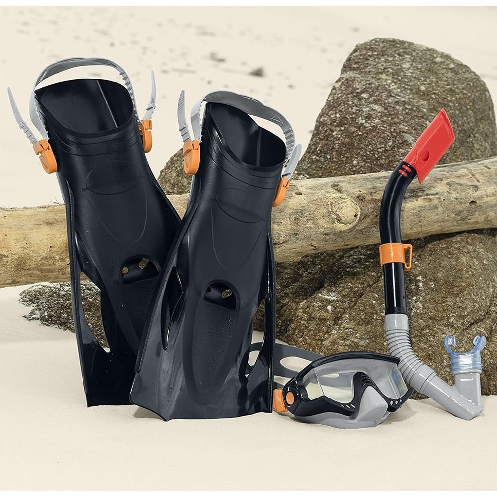 Bestway Spark Wave Mask Snorkel and Fins Set Black Small