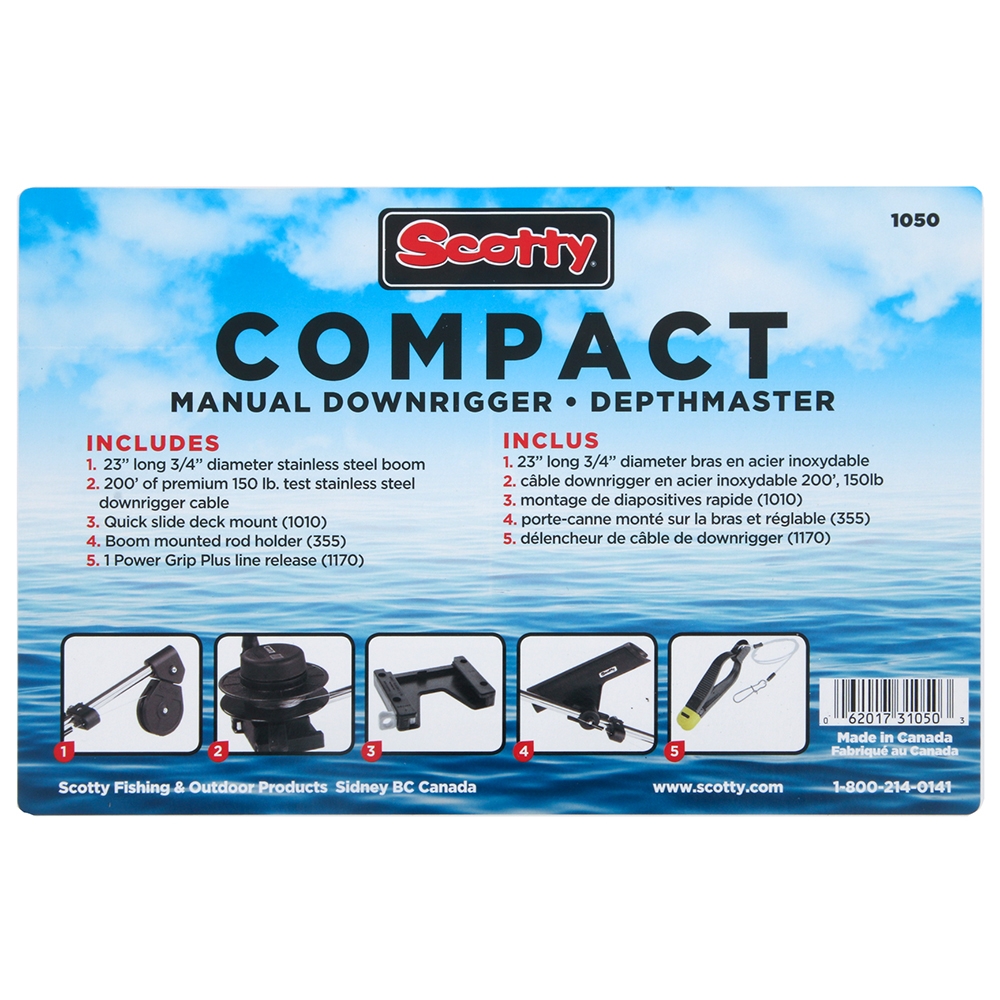 Scotty 1050 Depthmaster Downrigger with Rod Holder