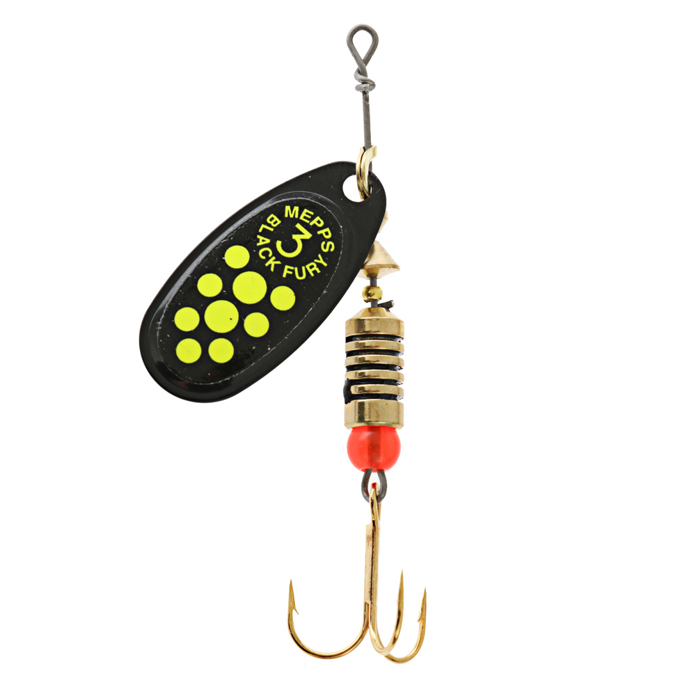 Mepps Black Fury Spinner Lure No.3 7g Chartreuse Treble Hook