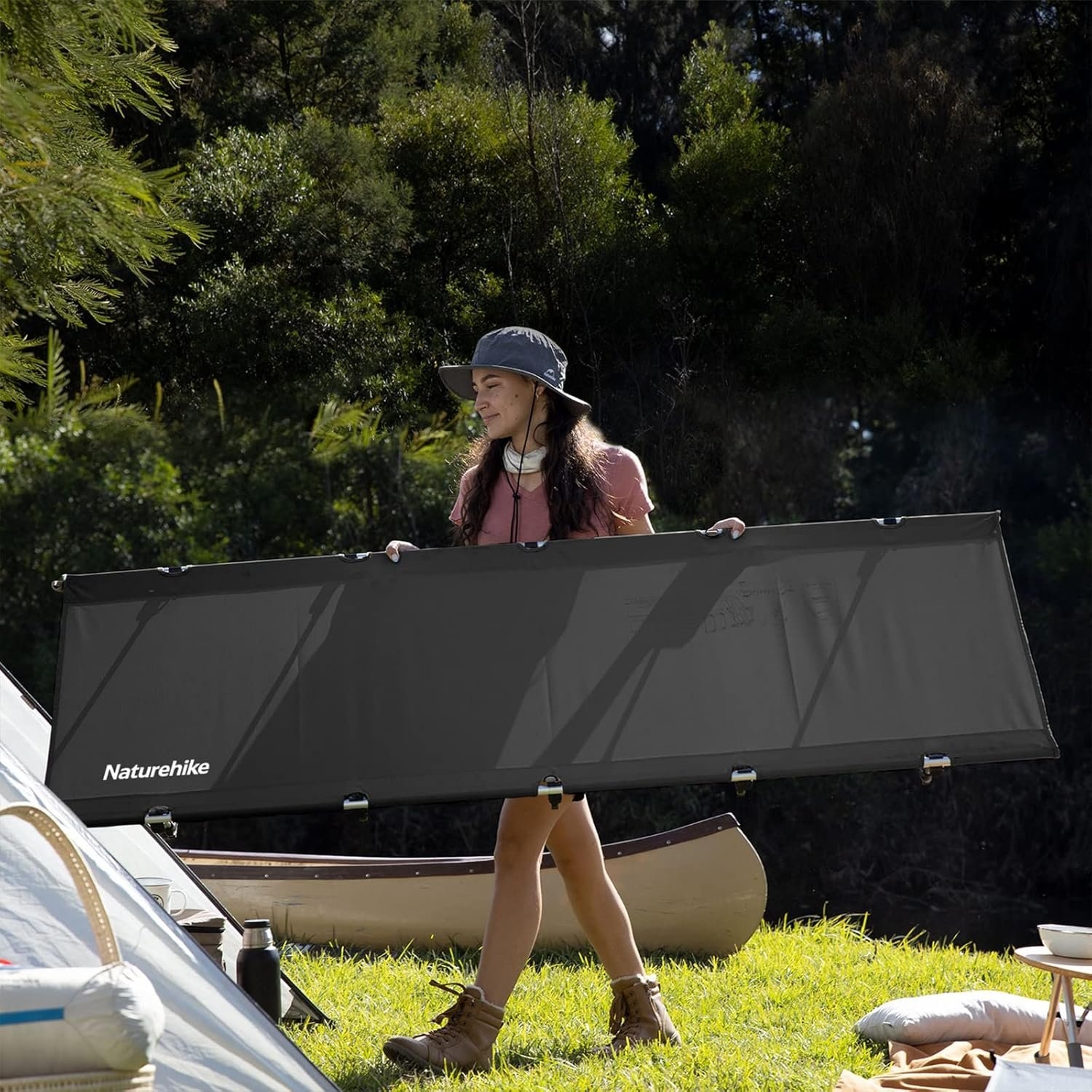 Naturehike Folding Camping Stretcher Bed Black