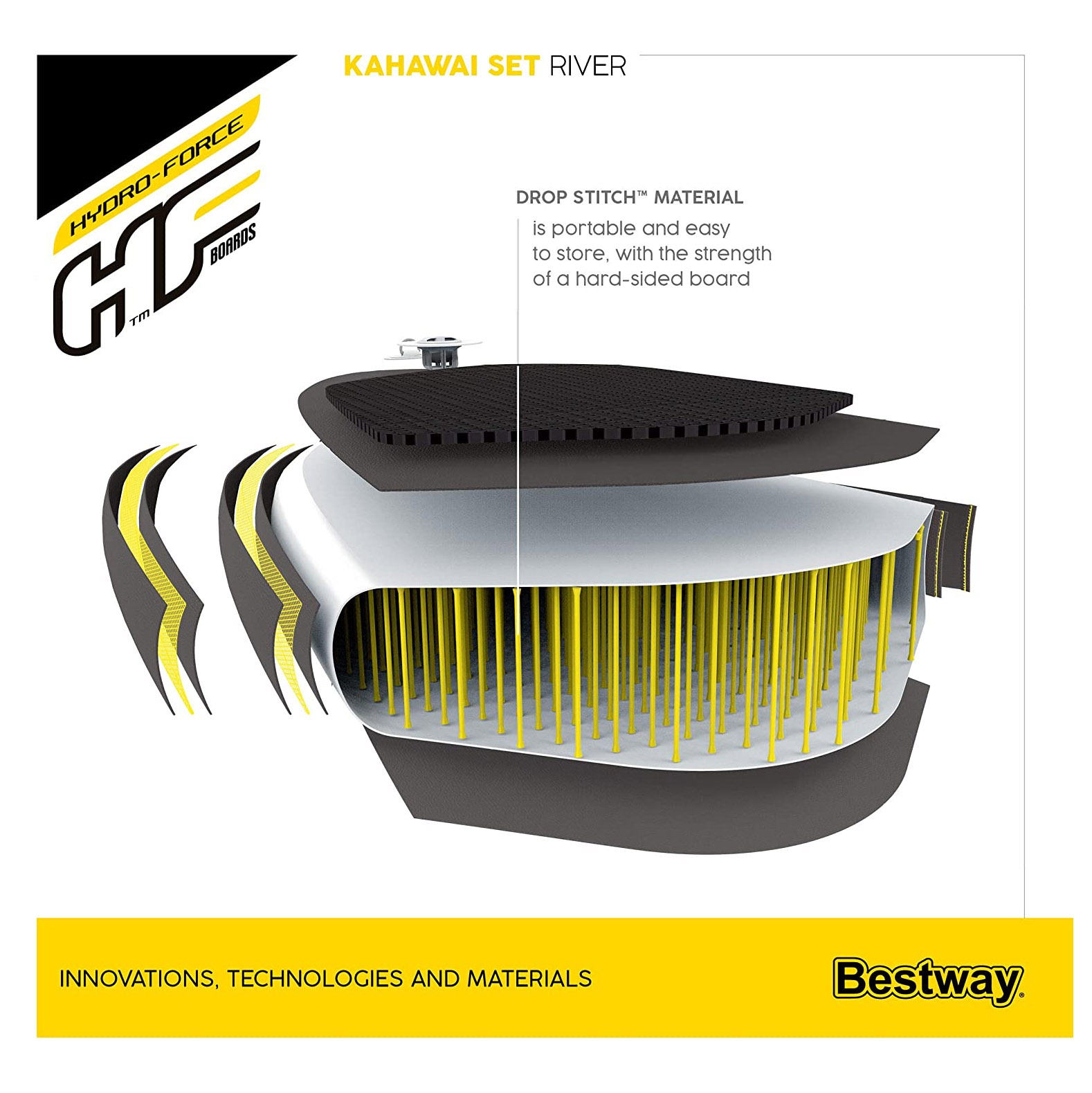 Hydro-Force Kahawai Inflatable Stand Up Paddle Board Package 10ft 2in