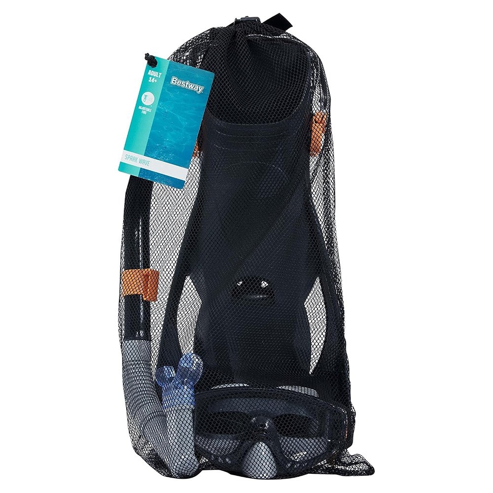 Bestway Spark Wave Mask Snorkel and Fins Set Black Small