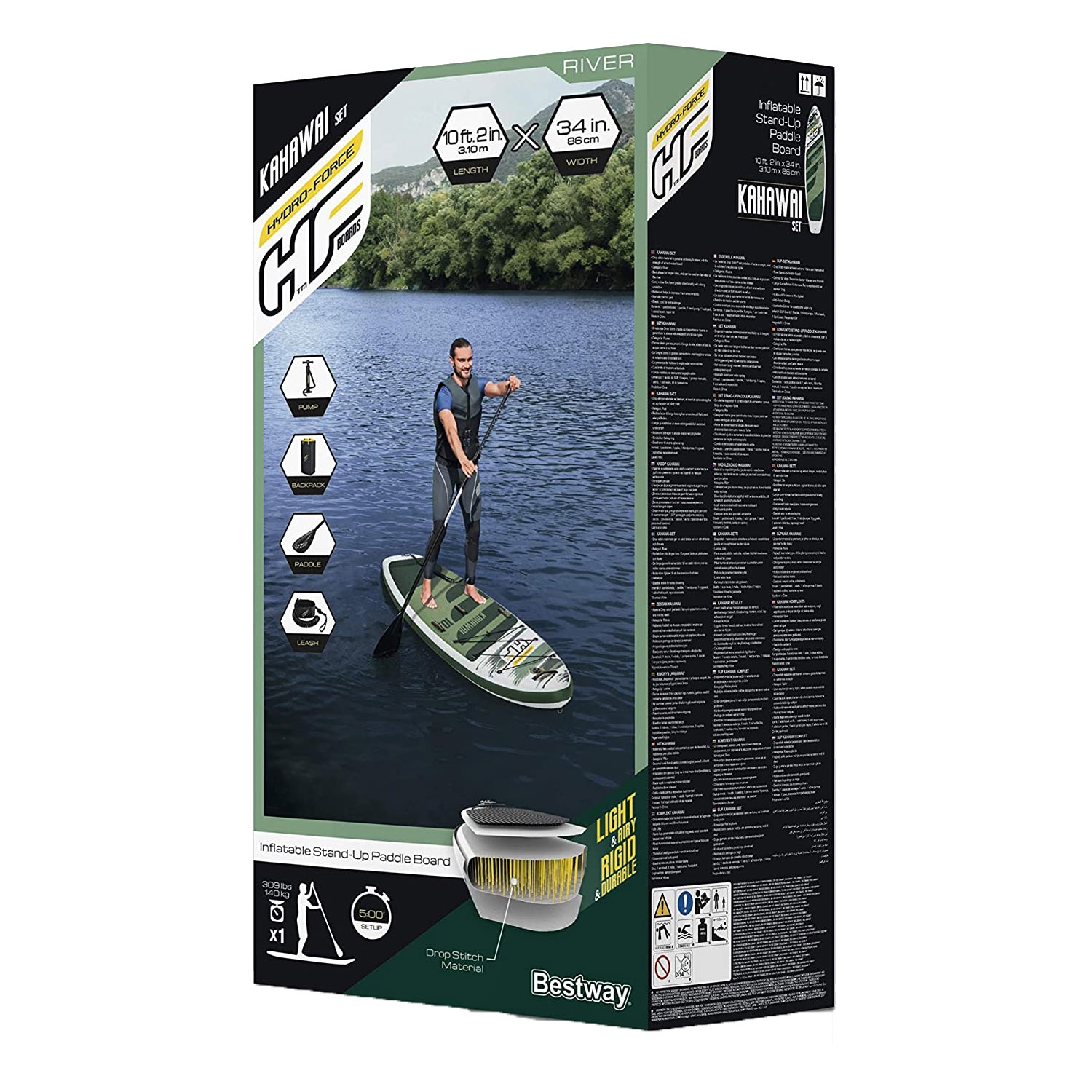 Hydro-Force Kahawai Inflatable Stand Up Paddle Board Package 10ft 2in - Ex Display